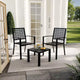3 Piece Patio Bistro Set, Outdoor Patio Furniture Set with Coffee Table, Conversation Sets for Apartment Balcony, Backyard, Porch