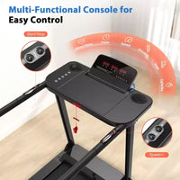 Redliro Tapis de marche pour seniors, Tapis roulant compact à faible impact avec poignées, Tapis de marche sécurisé pour personnes âgées à domicile, 136 kg