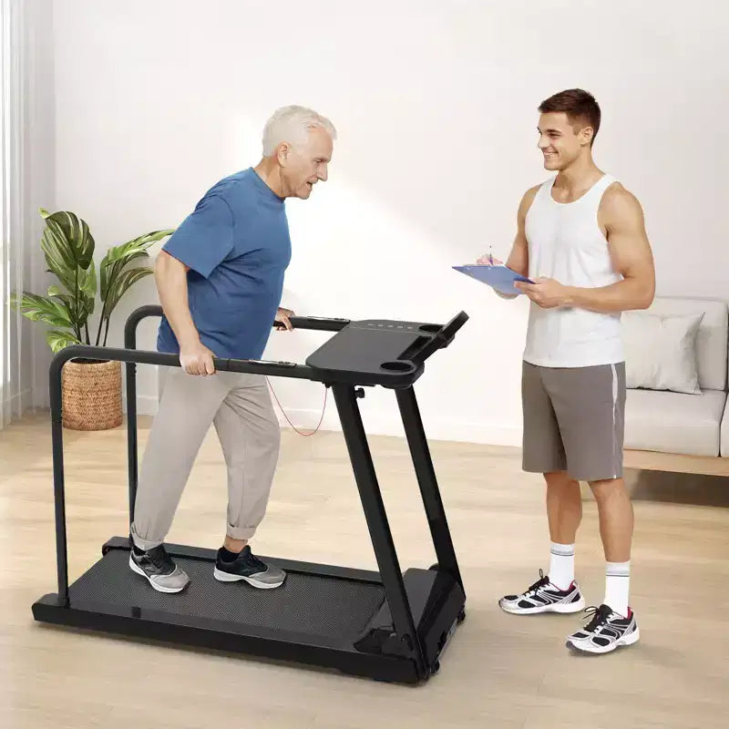 Redliro Tapis de marche pour seniors, Tapis roulant compact à faible impact avec poignées, Tapis de marche sécurisé pour personnes âgées à domicile, 136 kg