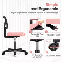 Chaise croisée pivotante en maille TUYOHW à roulettes, chaise de bureau à hauteur et soutien lombaire réglables, chaise gaming à dossier bas pour le bureau