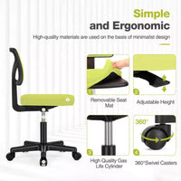Chaise croisée pivotante en maille TUYOHW à roulettes, chaise de bureau à hauteur et soutien lombaire réglables, chaise gaming à dossier bas pour le bureau