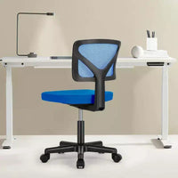 Chaise croisée pivotante en maille TUYOHW à roulettes, chaise de bureau à hauteur et soutien lombaire réglables, chaise gaming à dossier bas pour le bureau