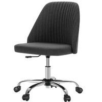 TUYOHW Chaise pivotante croisée à roulettes, chaise de bureau avec hauteur réglable et support lombaire, chaise de jeu sans accoudoirs pour le bureau
