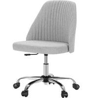 TUYOHW Chaise pivotante croisée à roulettes, chaise de bureau avec hauteur réglable et support lombaire, chaise de jeu sans accoudoirs pour le bureau