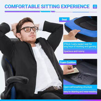 Chaise croisée pivotante en cuir PU TUYOHW à roulettes avec dossier en forme de S, chaise de bureau avec soutien lombaire, chaise gaming pour le bureau