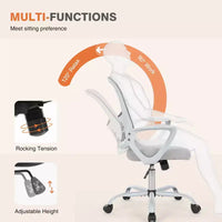 TUYOHW Chaise de bureau en maille à roulettes, Hauteur 41,5" réglable, Fauteuil gamer pour bureau