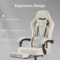 Chaise de bureau ergonomique TUYOHW avec siège à ressorts ensachés, chaise de jeu de 300 lb avec coussin lombaire réglable et repose-pieds pour adultes et étudiants