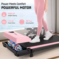 KRISRATE Tapis de marche tapis de course 3.5HP avec barre poignée & absorption des chocs, tapis de course pliant pour la maison, tapis de marche compact sous-bureau