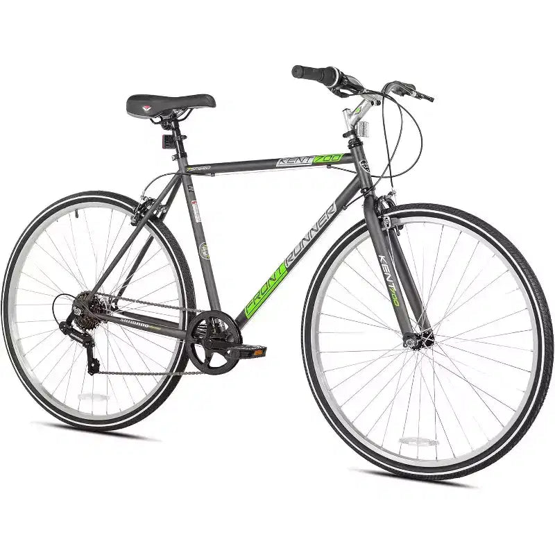 Vélo hybride Kent International Front Runner - 700c - Vélo de ville avec transmission 7 vitesses, roues légères en alliage et tige de selle réglable en hauteur