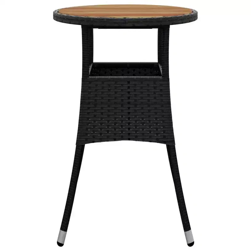 vidaXL Table de salle à manger ronde de jardin en bois d'acacia et résine tressée