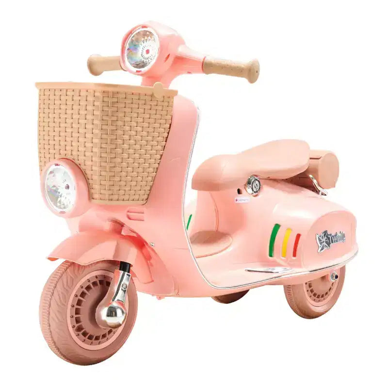 Moto électrique pour enfants 6V, 3 roues, avec lumières LED, musique et Bluetooth pour les 3-4 ans