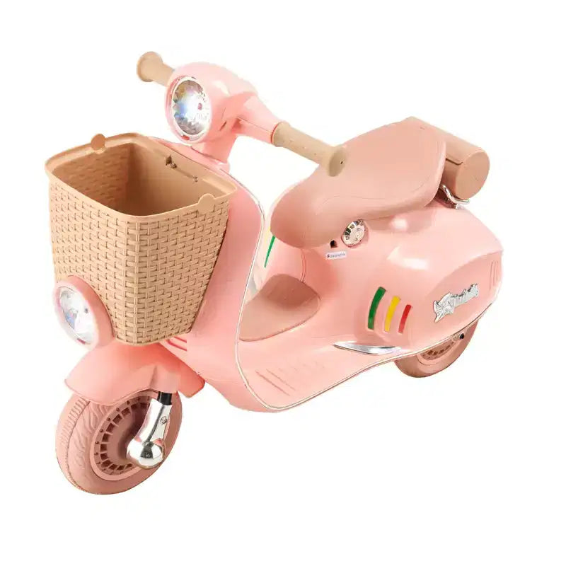 Moto électrique pour enfants 6V, 3 roues, avec lumières LED, musique et Bluetooth pour les 3-4 ans