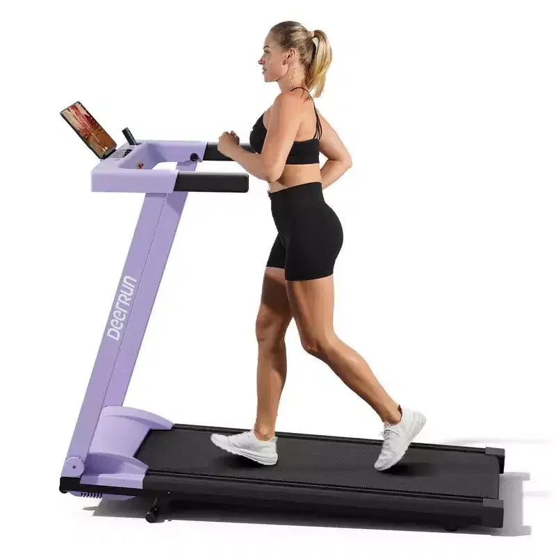 Tapis de course pliable connecté DeerRun A1 Pro Move entièrement nouveau 2026 avec inclinaison de 6 %, 350 lb, 10 mi/h