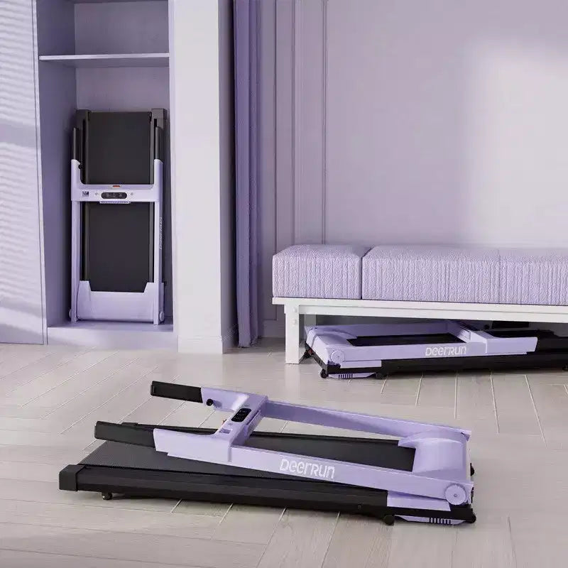 Tapis de course pliable connecté DeerRun A1 Pro Move entièrement nouveau 2026 avec inclinaison de 6 %, 350 lb, 10 mi/h