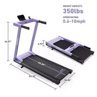 Tapis de course pliable connecté DeerRun A1 Pro Move entièrement nouveau 2026 avec inclinaison de 6 %, 350 lb, 10 mi/h