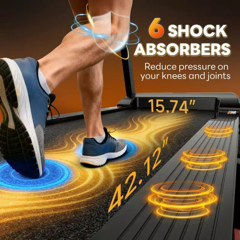 Tapis de course pliable capacité 158 kg pour la maison, tapis de course inclinable pour l'exercice, inclinaison manuelle à 6 %, 12 km/h, bande de roulement large de 40 cm, 71 programmes, soutien des genoux