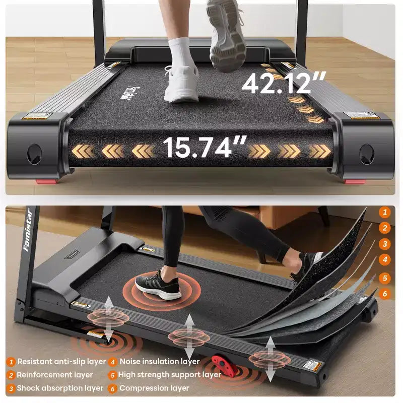Tapis de course avec inclinaison pour la maison, tapis de course pliable 3-en-1 avec capacité de 136 kg, 12 km/h, bande large de 40,6 cm, 64 programmes, support pour les genoux