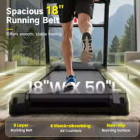 Tapis de Course Pliable 3-en-1 pour la Maison 19 km/h, Tapis de Course 4,8 CV avec Inclinaison Automatique 20 %, Capacité 180 kg, 71 Programmes, Bande de Roulement Large de 45 cm, Soutien du Genou