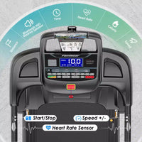 Tapis de Course Pliable 3-en-1 pour la Maison 19 km/h, Tapis de Course 4,8 CV avec Inclinaison Automatique 20 %, Capacité 180 kg, 71 Programmes, Bande de Roulement Large de 45 cm, Soutien du Genou