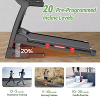 Déstockage tapis roulants capacité 300 lb, tapis pliable électrique 4.5 HP en promotion avec inclinaison pour la course et la marche en gym à domicile