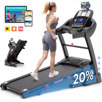 Tapis roulant en liquidation,Tapis de course en solde,Tapis de course pliable 4,5 CV avec 20 niveaux d'inclinaison automatique,Tapis de course portable pour usage domestique,71 programmes