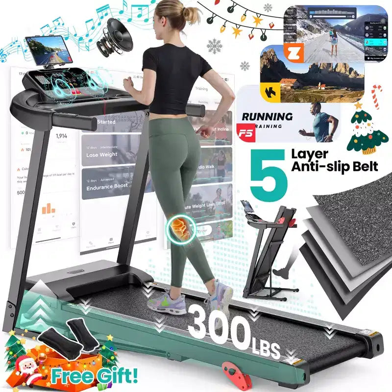 Tapis de course pliant portable en déstockage, tapis de course compact pliant 2.75 HP pour la maison le bureau, tapis de course marche course avec écran LED pour l'exercice