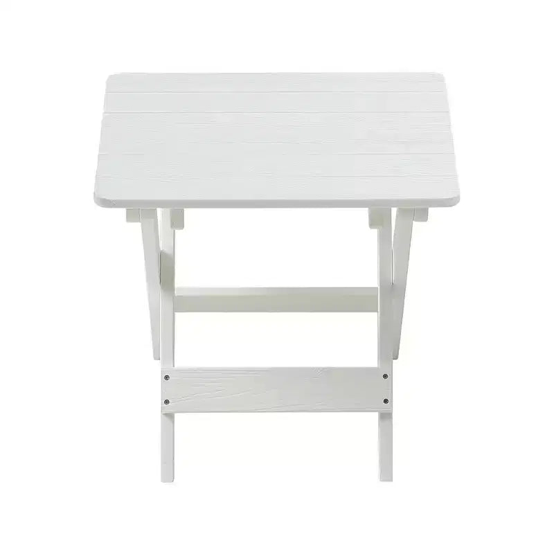 Ensemble de bistrot 3 pièces avec table basse rectangulaire, 2 chaises d'extérieur en bois pliable petit ensemble table et chaises pour balcon, bord de piscine