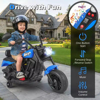 Gymax Moto pour enfants avec phare, musique, stabilisateurs et pédale pour garçons et filles