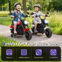 Gymax Moto pour enfants avec phare, musique, stabilisateurs et pédale pour garçons et filles