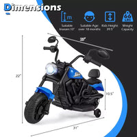 Gymax Moto pour enfants avec phare, musique, stabilisateurs et pédale pour garçons et filles