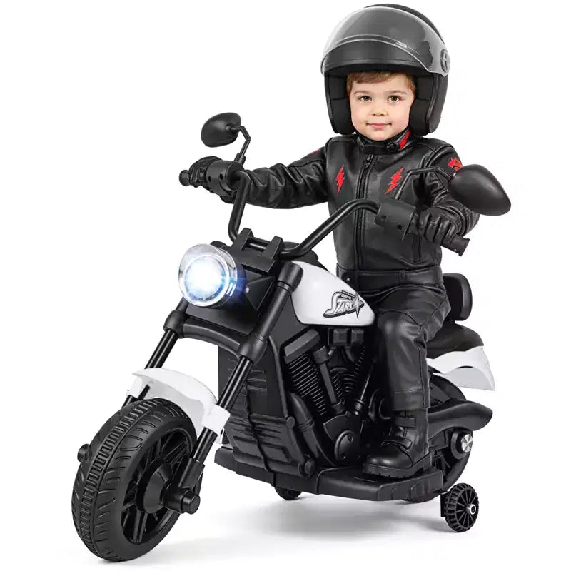 Gymax Moto pour enfants avec phare, musique, stabilisateurs et pédale pour garçons et filles