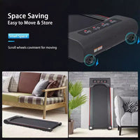 Tapis de course sous bureau avec capacité de 136 kg, tapis de marche portable pour la maison et le bureau, moteur silencieux, design fin pour l'exercice quotidien de marche