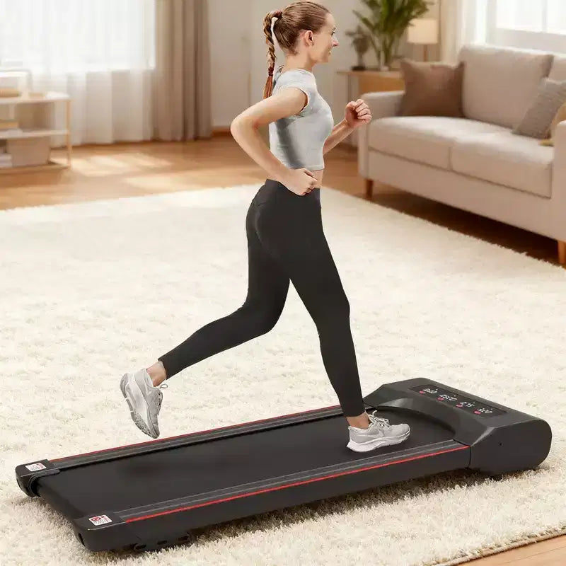Tapis de course sous bureau avec capacité de 136 kg, tapis de marche portable pour la maison et le bureau, moteur silencieux, design fin pour l'exercice quotidien de marche
