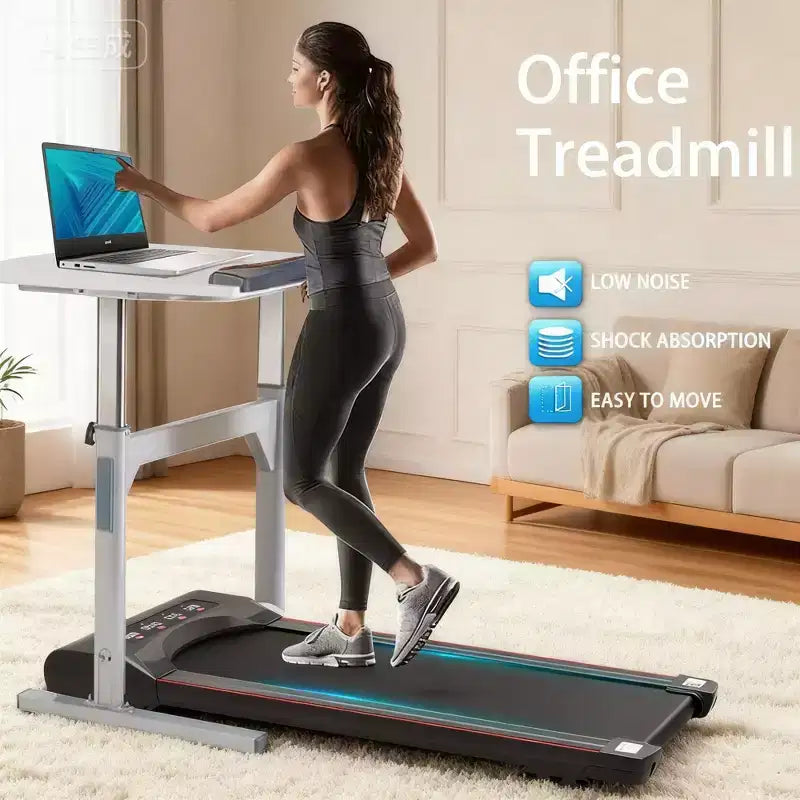 Tapis de course sous bureau avec capacité de 136 kg, tapis de marche portable pour la maison et le bureau, moteur silencieux, design fin pour l'exercice quotidien de marche
