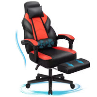 Chaises de Jeu Celebalcony pour Adultes avec Repose-Pieds, Dossier Haut, Support Lombaire Massant, Chaises d'Ordinateur Pivotantes à 360° et Réglables en Hauteur