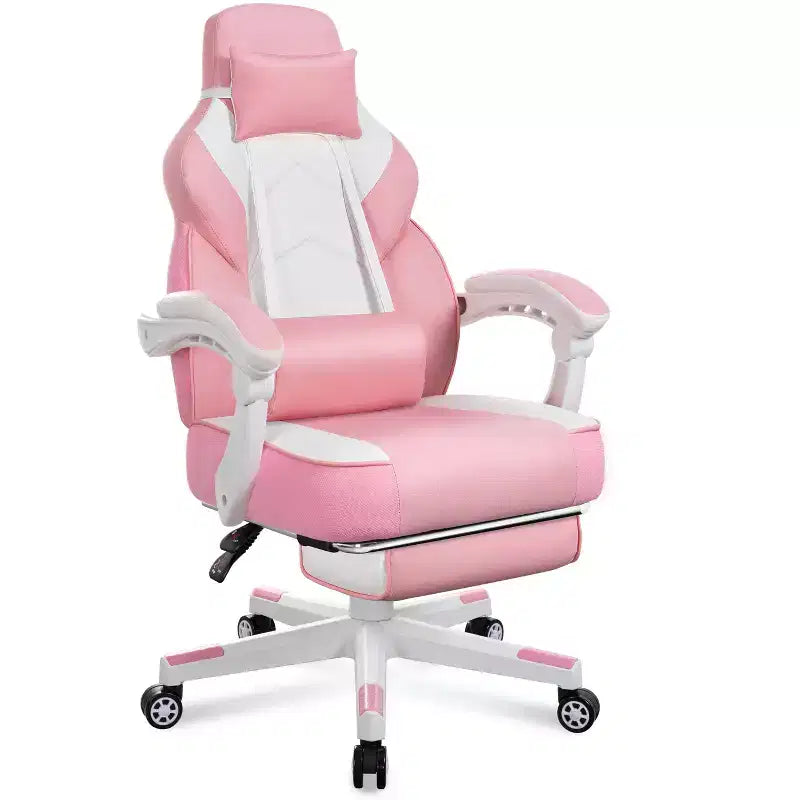 Chaises de Jeu Celebalcony pour Adultes avec Repose-Pieds, Dossier Haut, Support Lombaire Massant, Chaises d'Ordinateur Pivotantes à 360° et Réglables en Hauteur