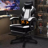Chaises de Jeu Celebalcony pour Adultes avec Repose-Pieds, Dossier Haut, Support Lombaire Massant, Chaises d'Ordinateur Pivotantes à 360° et Réglables en Hauteur