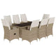 vidaXL Ensemble de bistrot de jardin avec coussins, mobilier d'extérieur en résine tressée beige