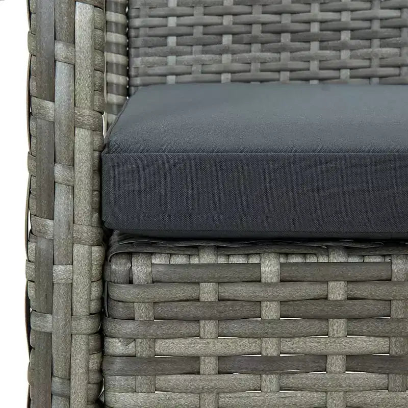 vidaXL Ensemble de chaises d'extérieur, lot de 3, Gris