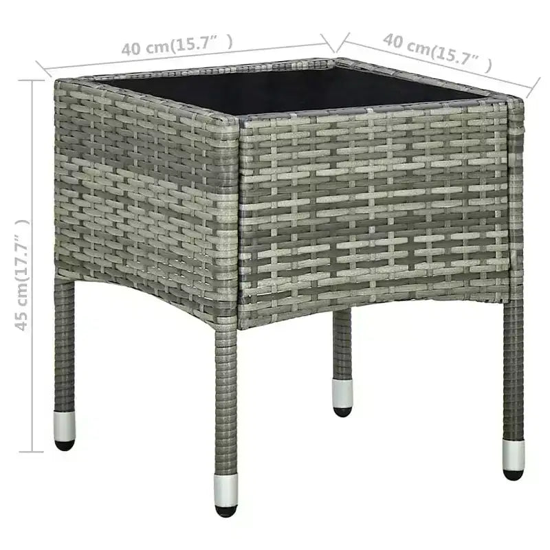 vidaXL Ensemble de chaises d'extérieur, lot de 3, Gris