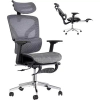 Fauteuil de bureau ergonomique Acekool en maille avec repose-pieds, accoudoirs 4D et soutien lombaire réglable pour la maison ou la salle de jeu