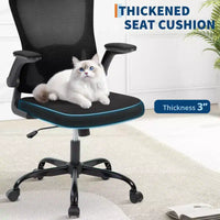 Chaise de bureau premium ergonomique en maille gris à dossier haut - hauteur réglable, accoudoirs relevables et soutien lombaire - assise pivotante confortable pour la maison, le gaming et le travail