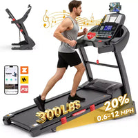 Tapis roulant pliable 4,5 CV pour la maison/le bureau, inclinaison réglable de 20 %, contrôle via application, 71 programmes