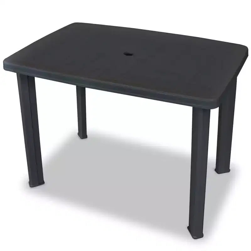 vidaXL Ensemble bistrot de jardin Table et chaises de jardin en plastique - Anthracite