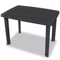 vidaXL Ensemble bistrot de jardin Table et chaises de jardin en plastique - Anthracite