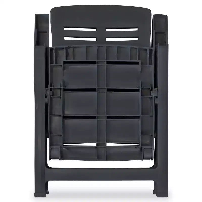 vidaXL Ensemble bistrot de jardin Table et chaises de jardin en plastique - Anthracite
