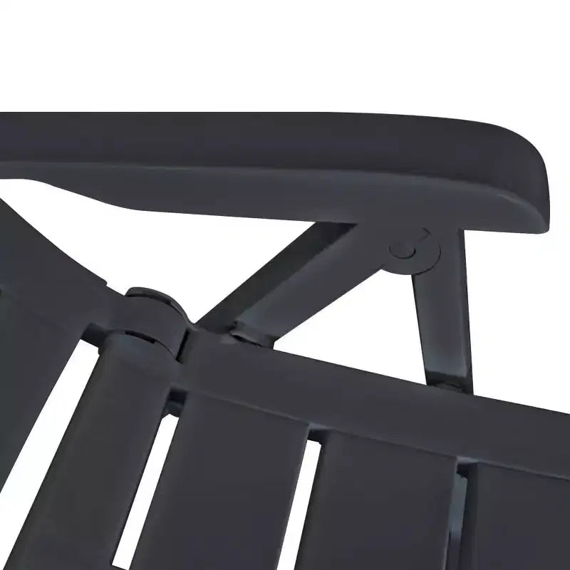vidaXL Ensemble bistrot de jardin Table et chaises de jardin en plastique - Anthracite