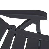 vidaXL Ensemble bistrot de jardin Table et chaises de jardin en plastique - Anthracite