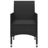 vidaXL Ensemble bistro - Table et chaises de patio en résine tressée et verre trempé