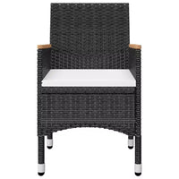 vidaXL Ensemble bistro - Table et chaises de patio en résine tressée et verre trempé